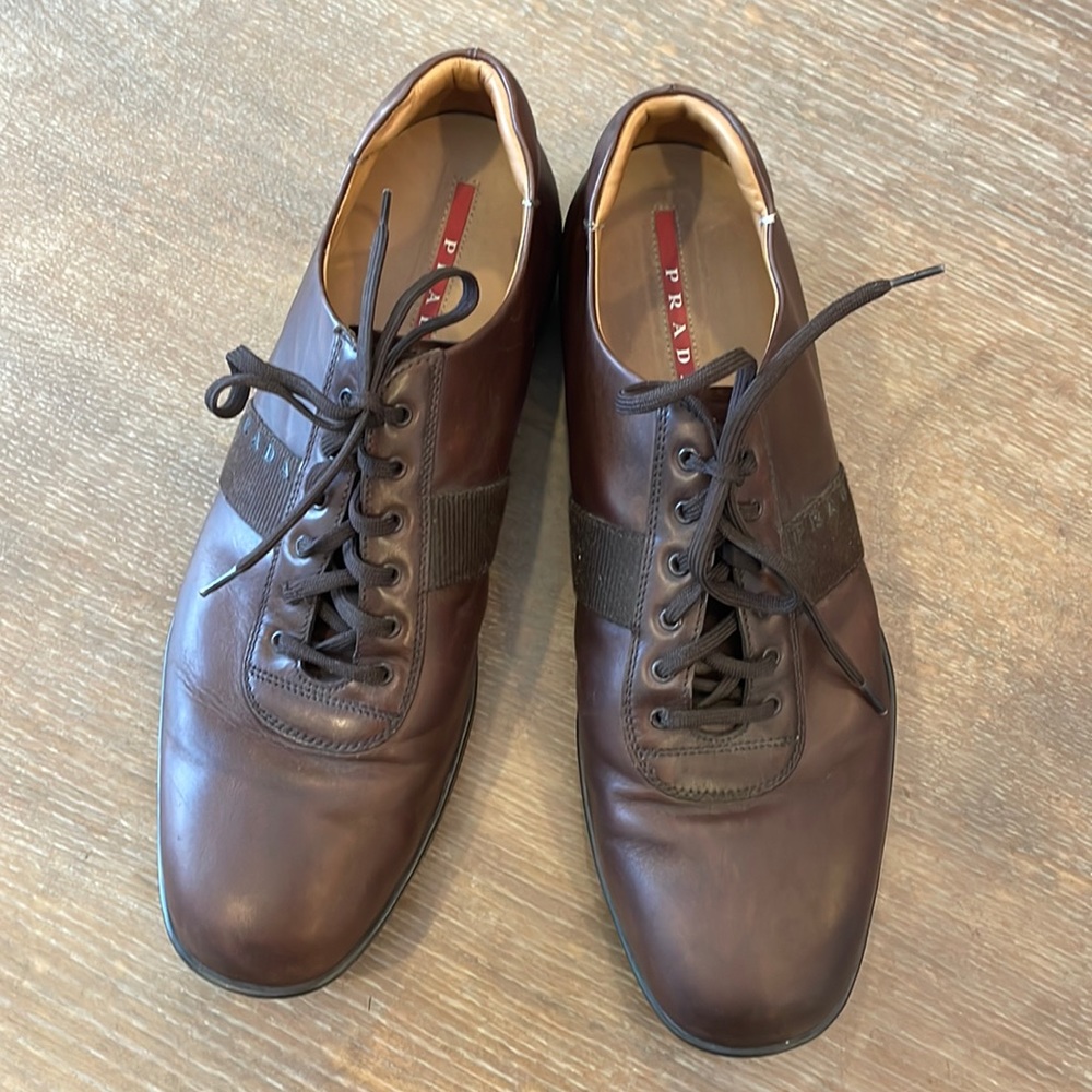 Prada Brown Leather Sneaker US 12